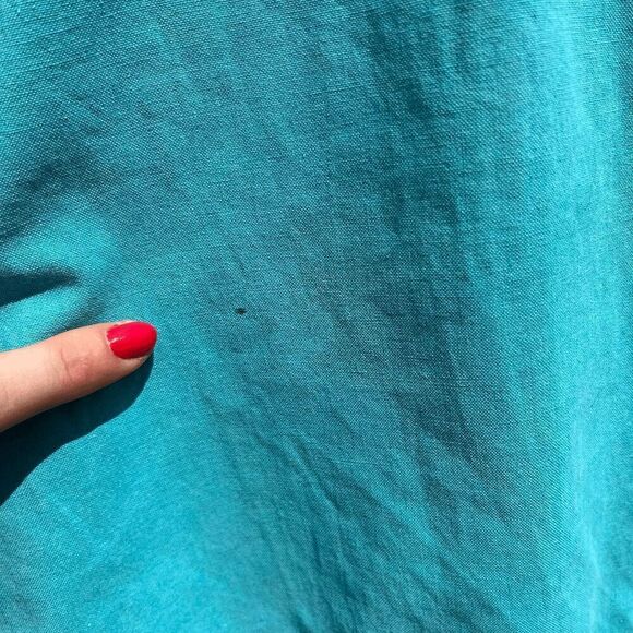 Vintage 90s Gitano Scottie Dog Cropped Shirt Teal M Y2K Kidcore Cute - Picture 3 of 12